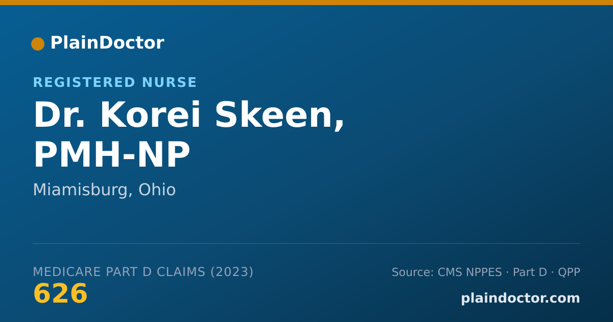 Shareable card for Korei Skeen, PMH-NP - Registered Nurse, Miamisburg, OH