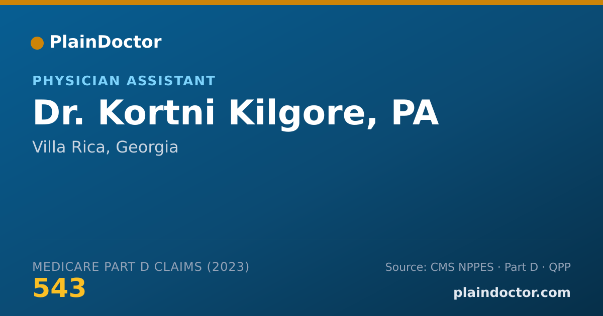 Shareable card for Kortni Kilgore, PA - Physician Assistant, Villa Rica, GA