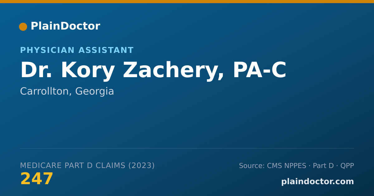 Shareable card for Kory Zachery, PA-C - Physician Assistant, Carrollton, GA