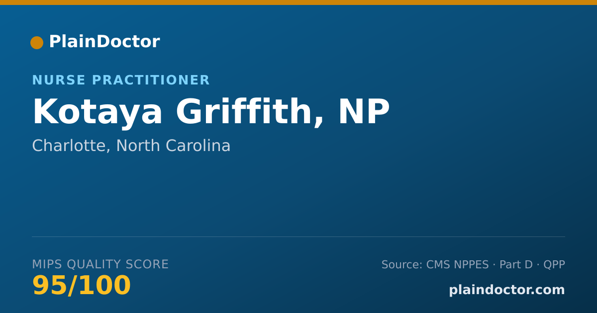 Shareable card for Kotaya Griffith, NP - Nurse Practitioner, Charlotte, NC