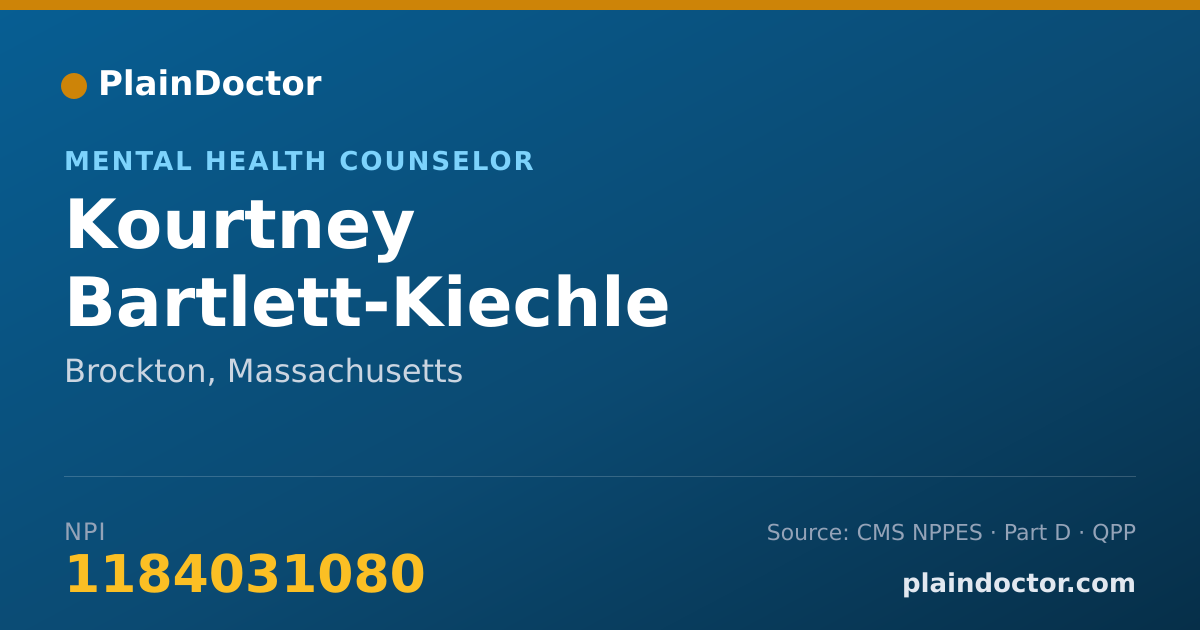 Shareable card for Kourtney Bartlett-Kiechle - Mental Health Counselor, Brockton, MA