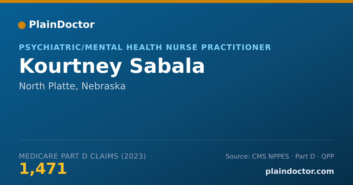 Shareable card for Kourtney Sabala - Psychiatric/Mental Health Nurse Practitioner, North Platte, NE
