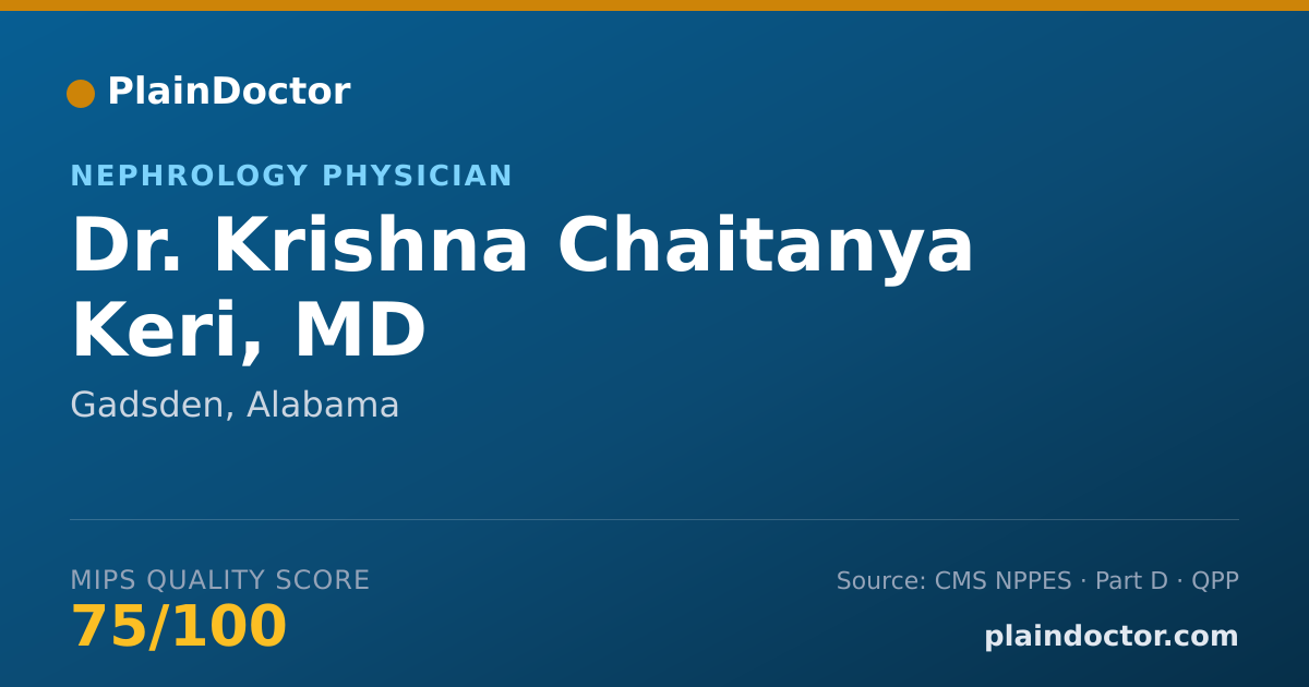 Shareable card for Krishna Chaitanya Keri, MD - Nephrology Physician, Gadsden, AL