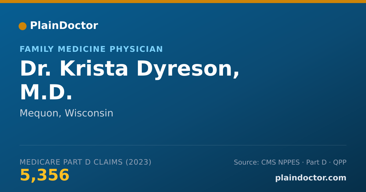 Shareable card for Krista Dyreson, M.D. - Family Medicine Physician, Mequon, WI
