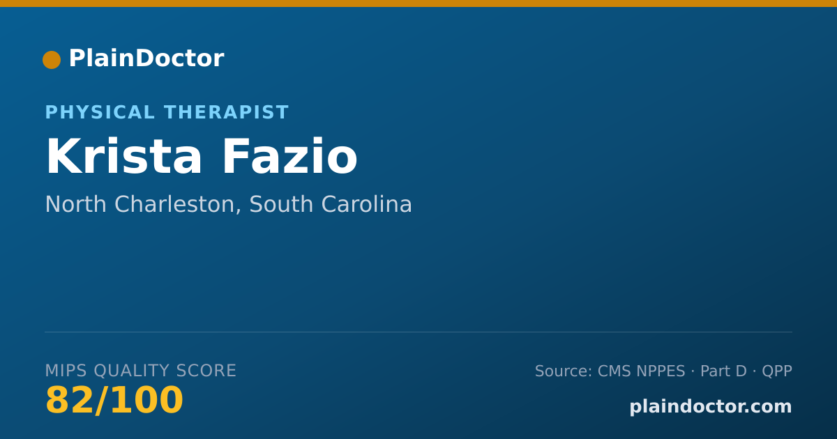 Shareable card for Krista Fazio - Physical Therapist, North Charleston, SC