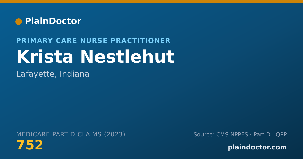 Shareable card for Krista Nestlehut - Primary Care Nurse Practitioner, Lafayette, IN