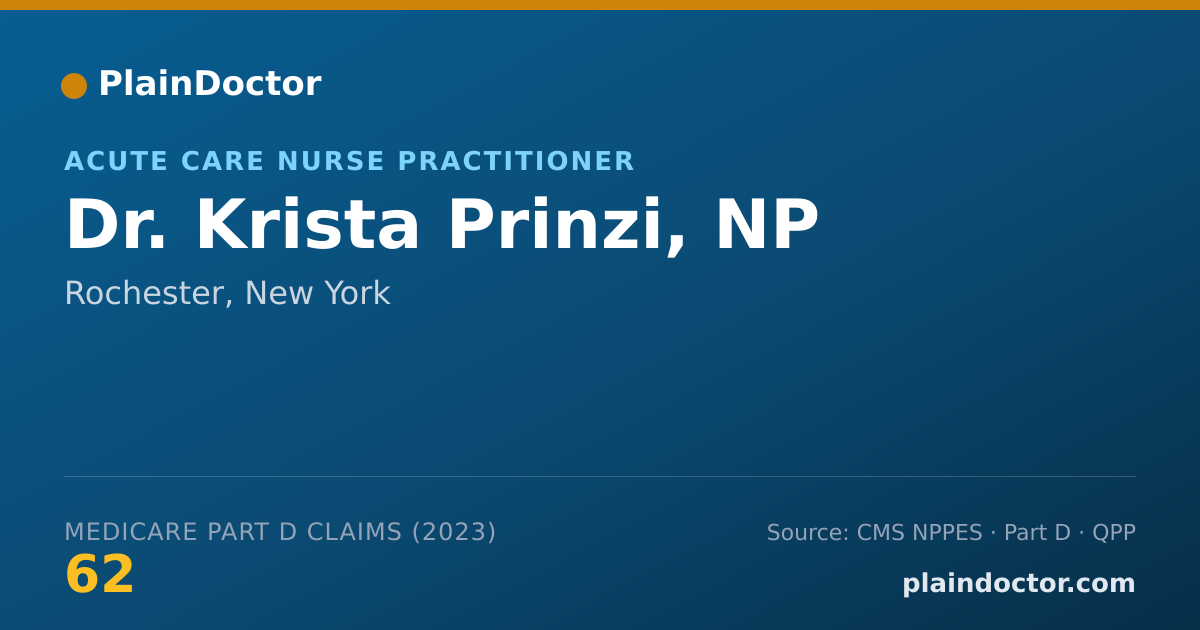 Shareable card for Krista Prinzi, NP - Acute Care Nurse Practitioner, Rochester, NY