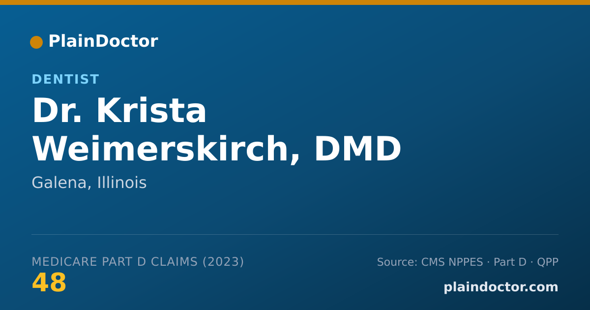 Shareable card for Krista Weimerskirch, DMD - Dentist, Galena, IL