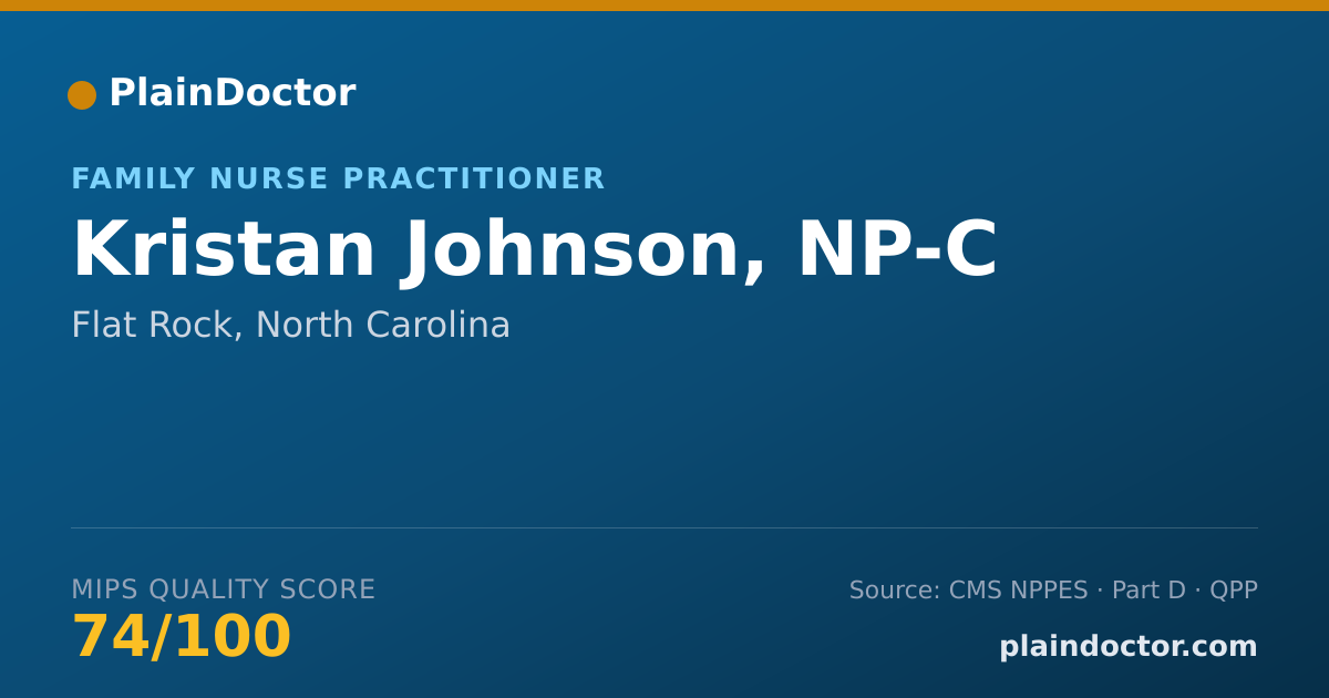 Shareable card for Kristan Johnson, NP-C - Nurse Practitioner, Flat Rock, NC