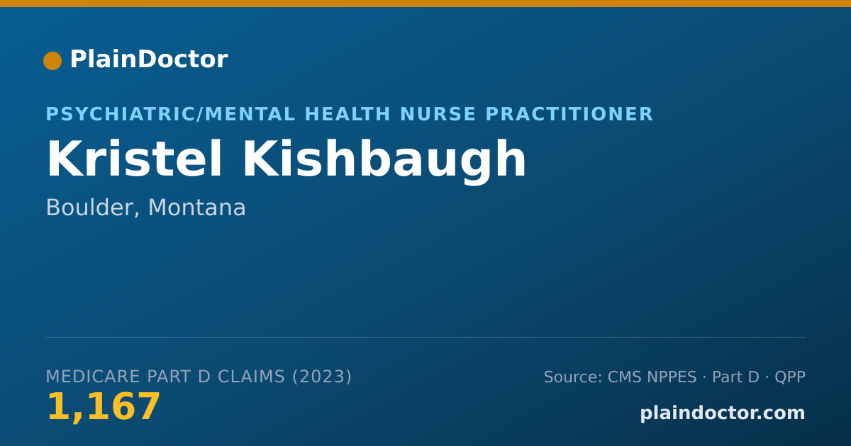Shareable card for Kristel Kishbaugh - Psychiatric/Mental Health Nurse Practitioner, Boulder, MT