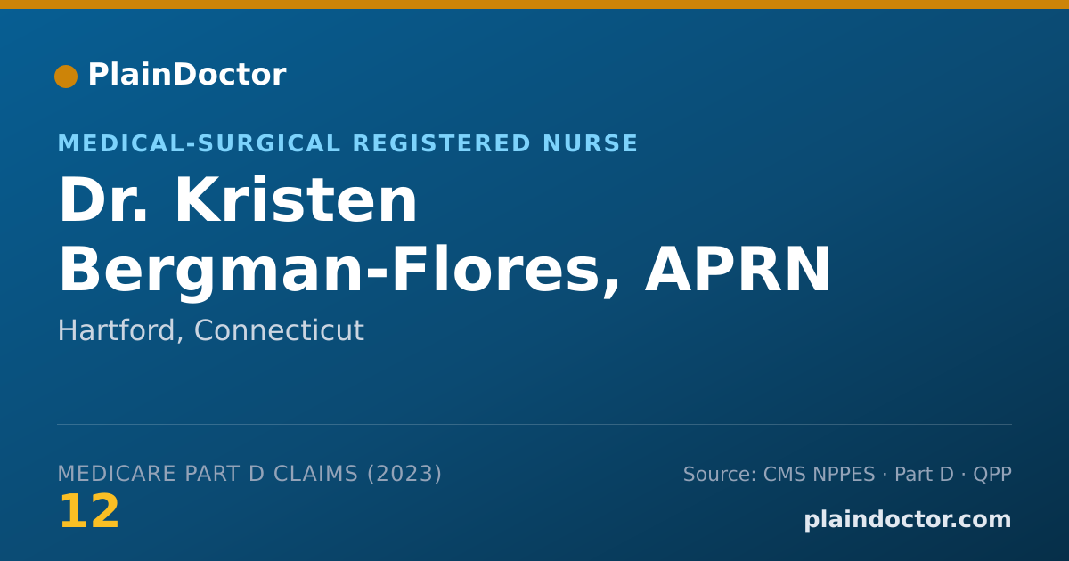 Shareable card for Kristen Bergman-Flores, APRN - Medical-Surgical Registered Nurse, Hartford, CT