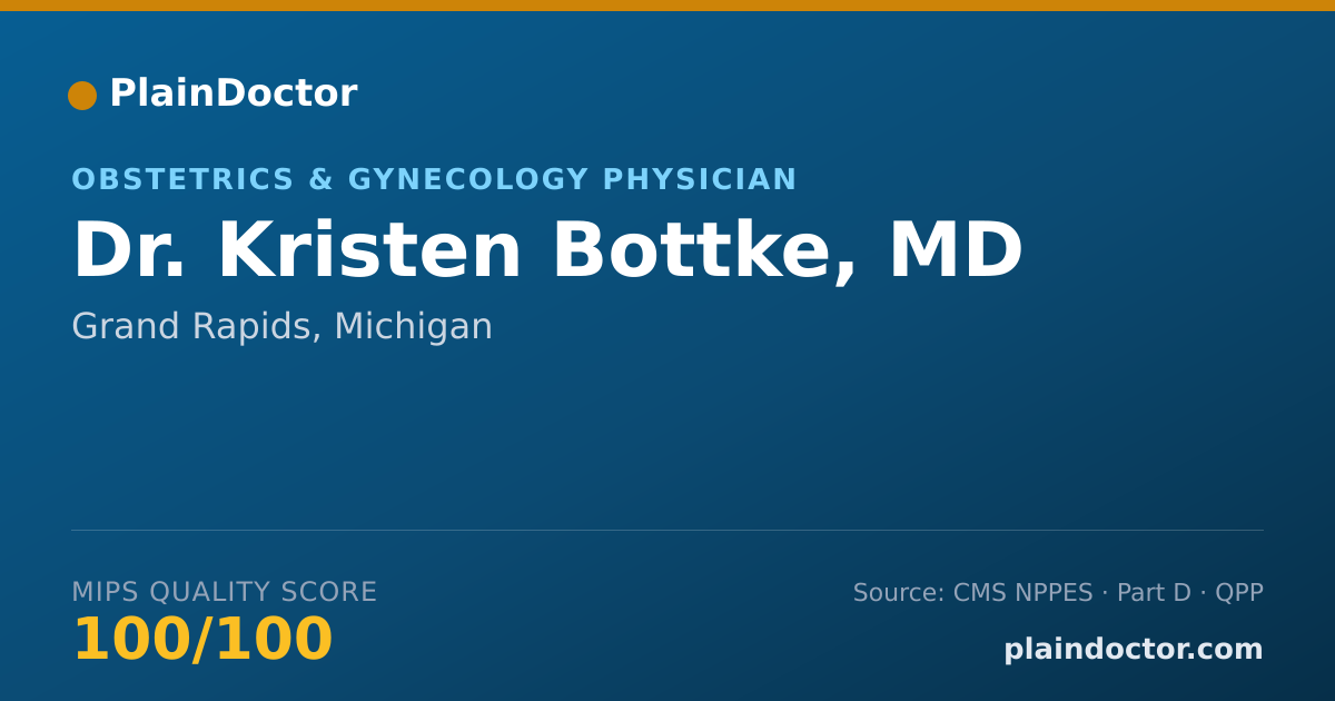 Shareable card for Kristen Bottke, MD - Obstetrics & Gynecology Physician, Grand Rapids, MI