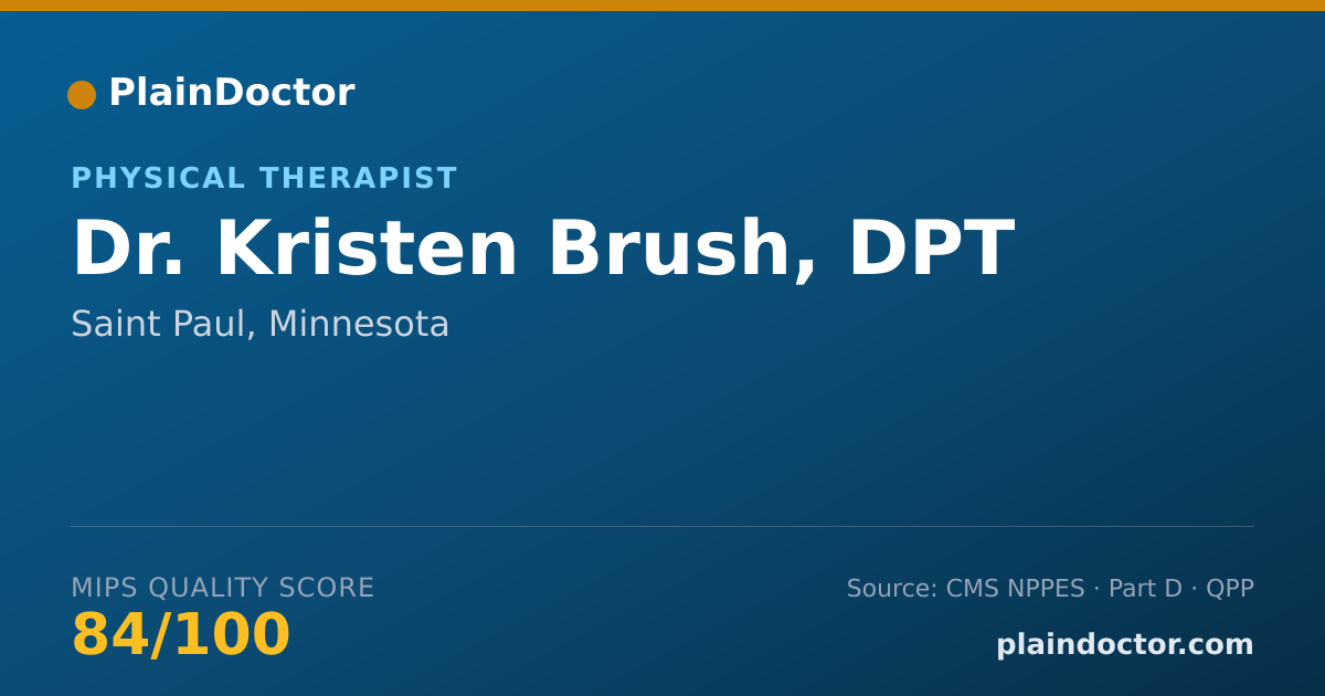 Shareable card for Kristen Brush, DPT - Physical Therapist, Saint Paul, MN