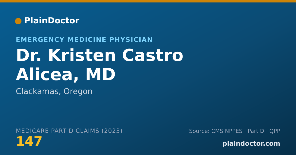 Shareable card for Kristen Castro Alicea, MD - Emergency Medicine Physician, Clackamas, OR
