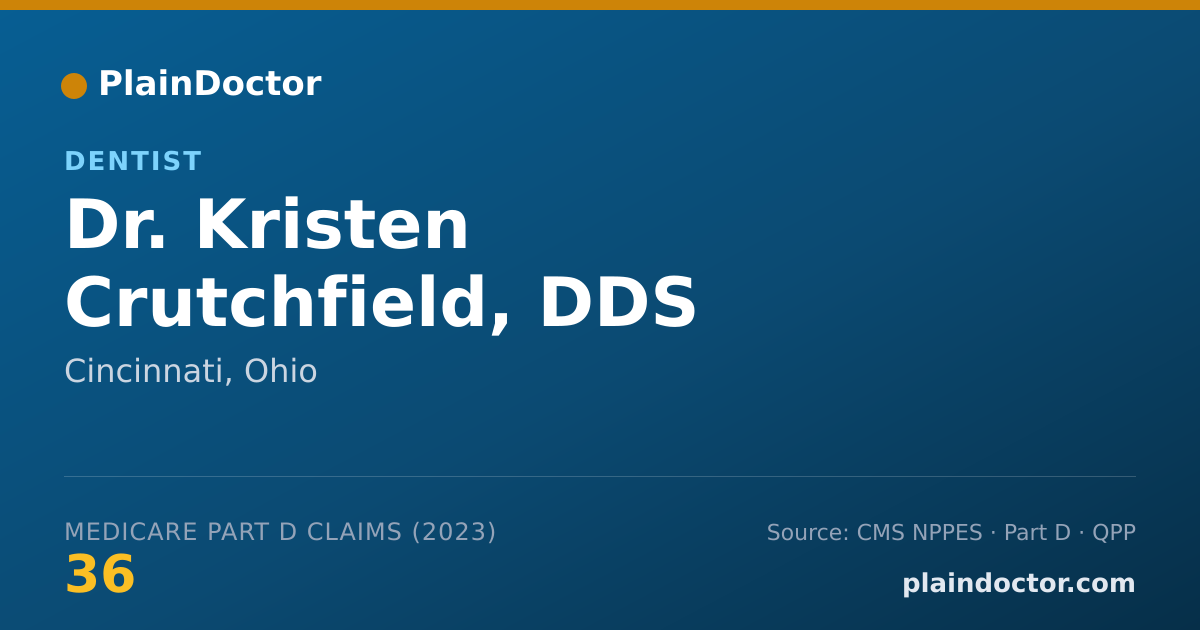 Shareable card for Kristen Crutchfield, DDS - Dentist, Cincinnati, OH
