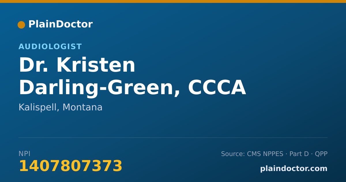 Shareable card for Kristen Darling-Green, CCCA - Audiologist, Kalispell, MT