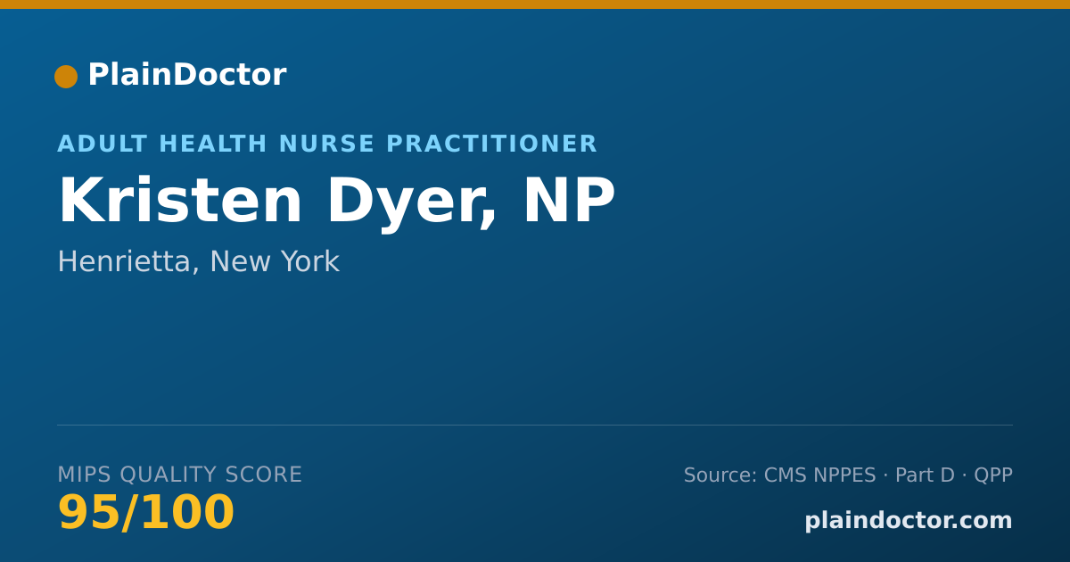 Shareable card for Kristen Dyer, NP - Adult Health Nurse Practitioner, Henrietta, NY