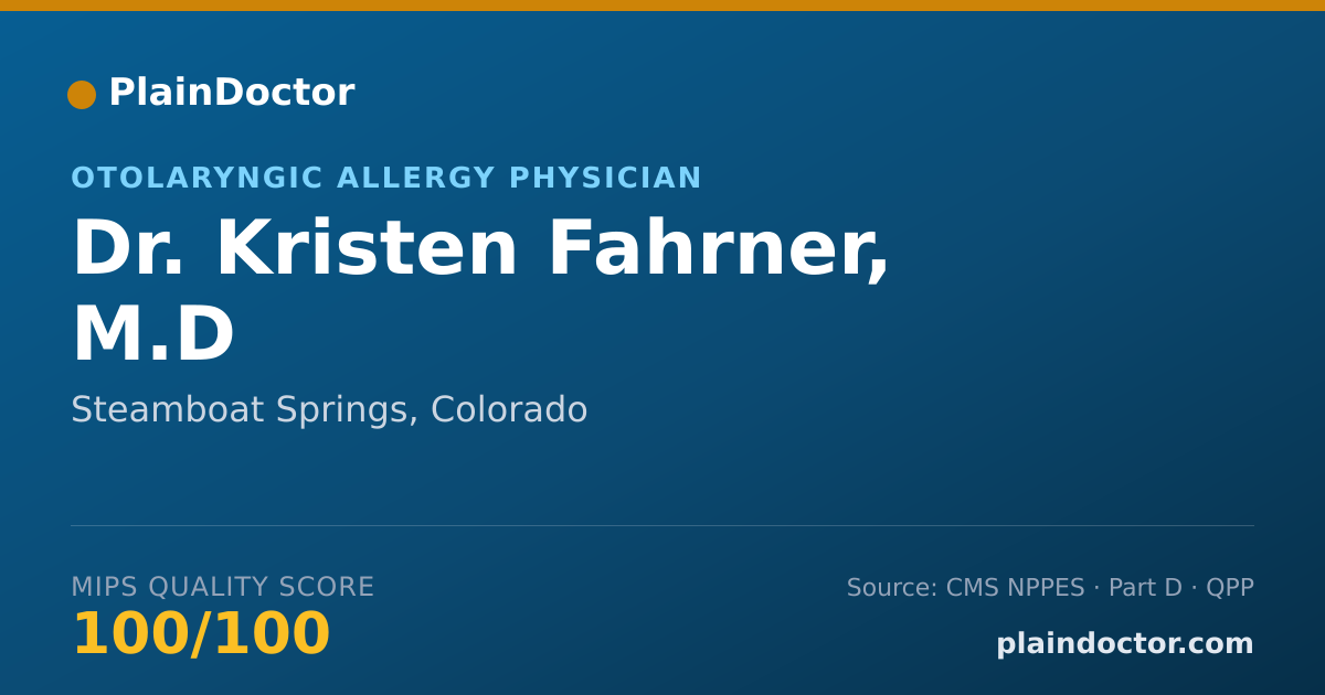 Shareable card for Kristen Fahrner, M.D - Otolaryngic Allergy Physician, Steamboat Springs, CO