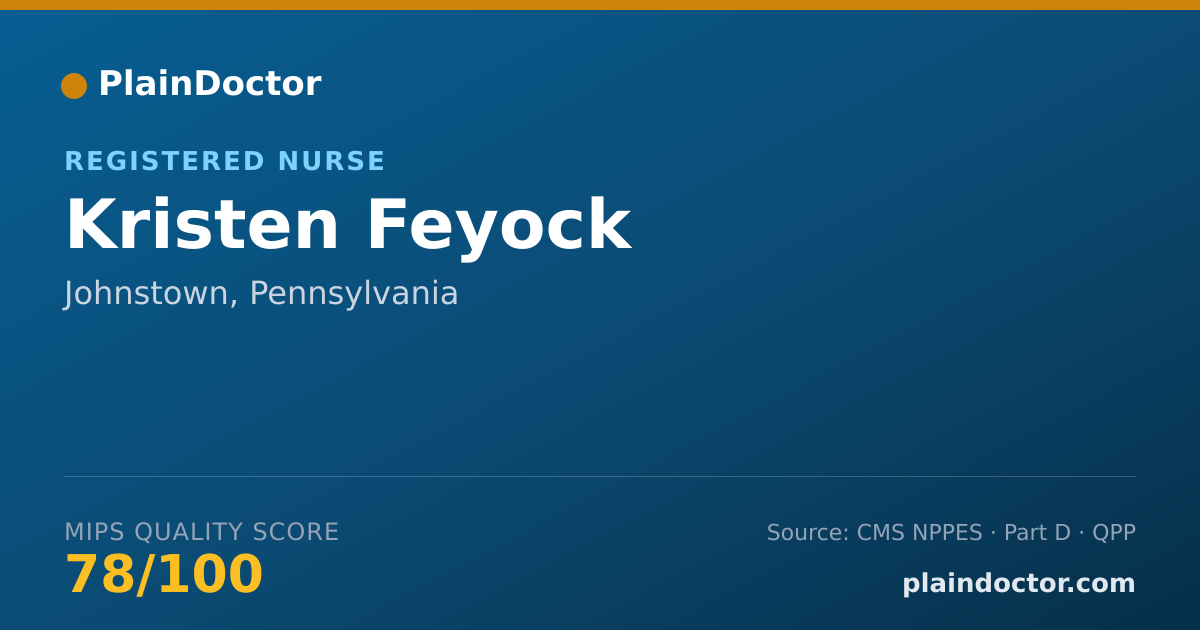 Shareable card for Kristen Feyock - Registered Nurse, Johnstown, PA