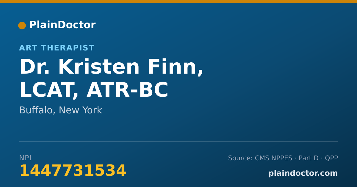 Shareable card for Kristen Finn, LCAT, ATR-BC - Art Therapist, Buffalo, NY