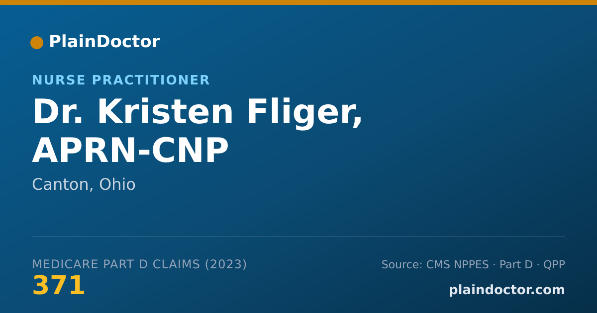 Shareable card for Kristen Fliger, APRN-CNP - Nurse Practitioner, Canton, OH