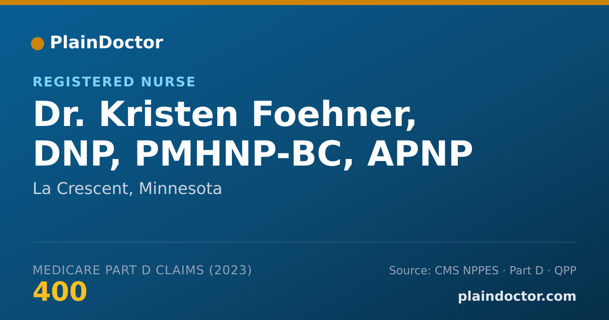 Shareable card for Kristen Foehner, DNP, PMHNP-BC, APNP - Registered Nurse, La Crescent, MN