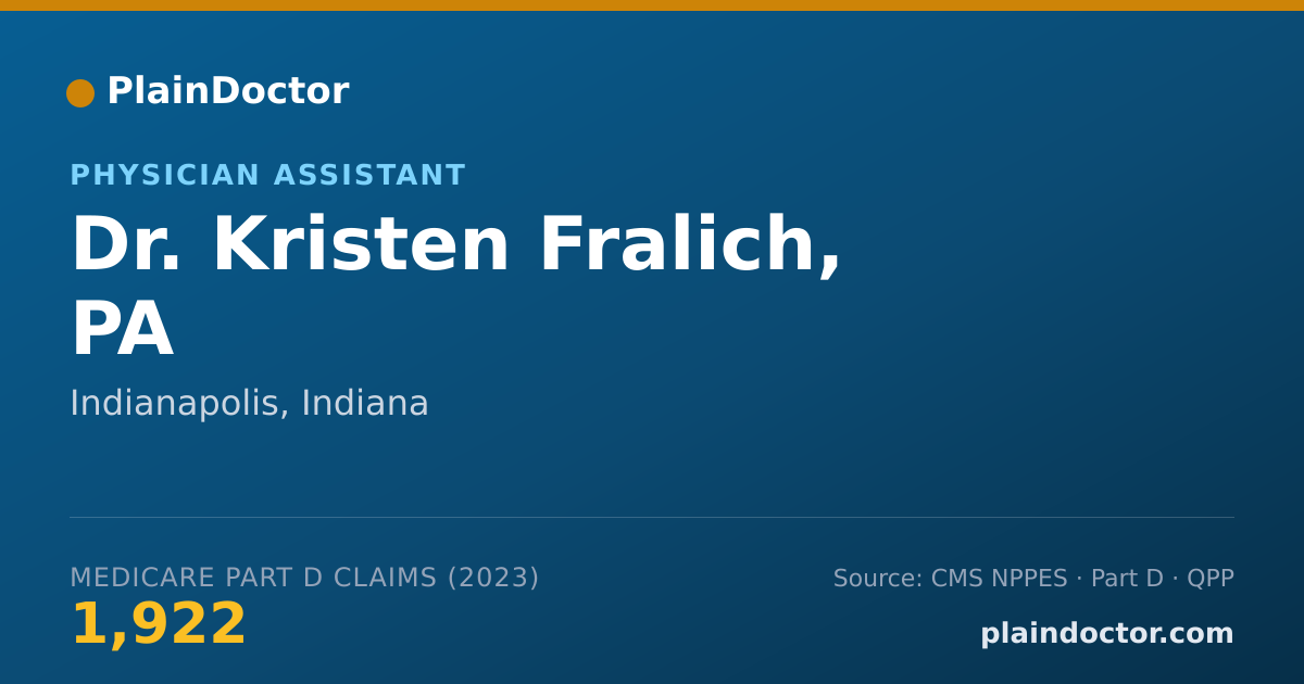 Shareable card for Kristen Fralich, PA - Physician Assistant, Indianapolis, IN