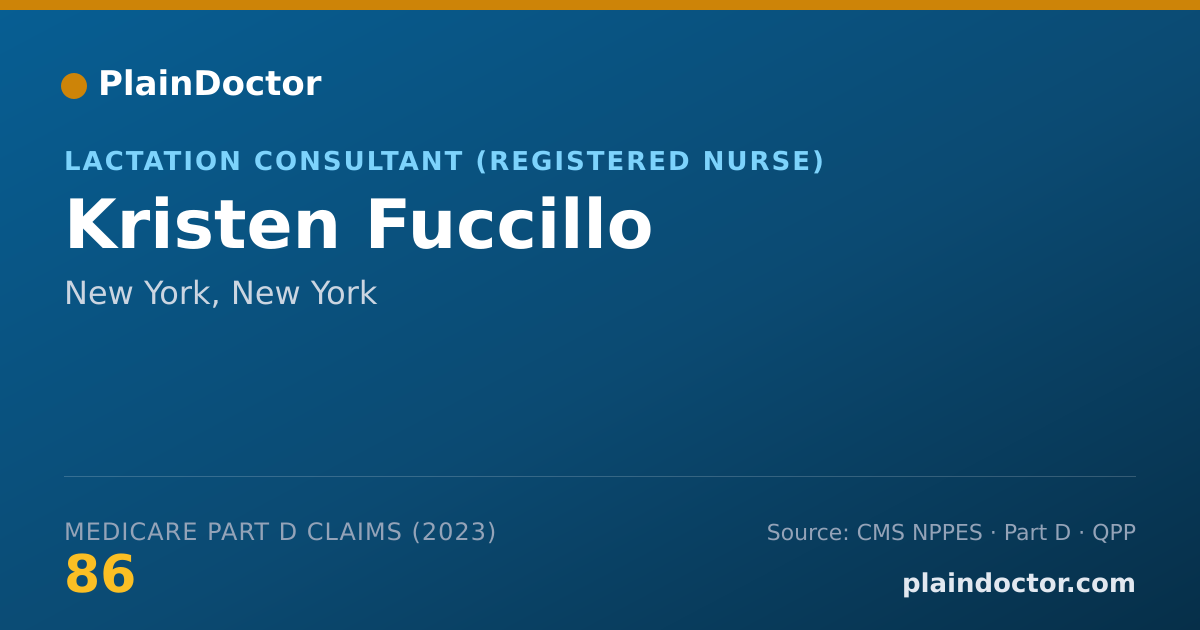 Shareable card for Kristen Fuccillo - Lactation Consultant (Registered Nurse), New York, NY