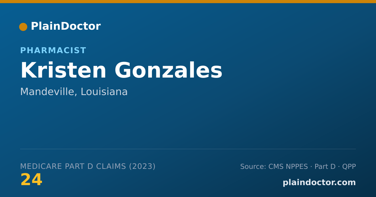 Shareable card for Kristen Gonzales - Pharmacist, Mandeville, LA