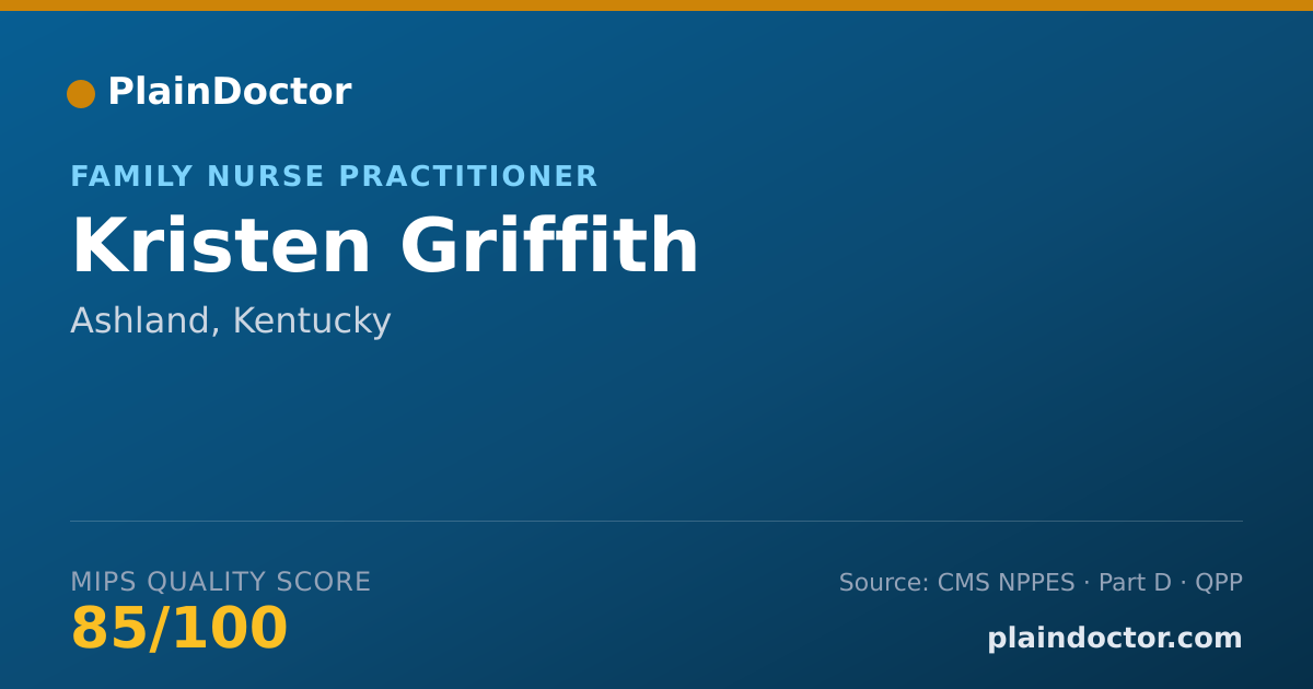 Shareable card for Kristen Griffith - Family Nurse Practitioner, Ashland, KY
