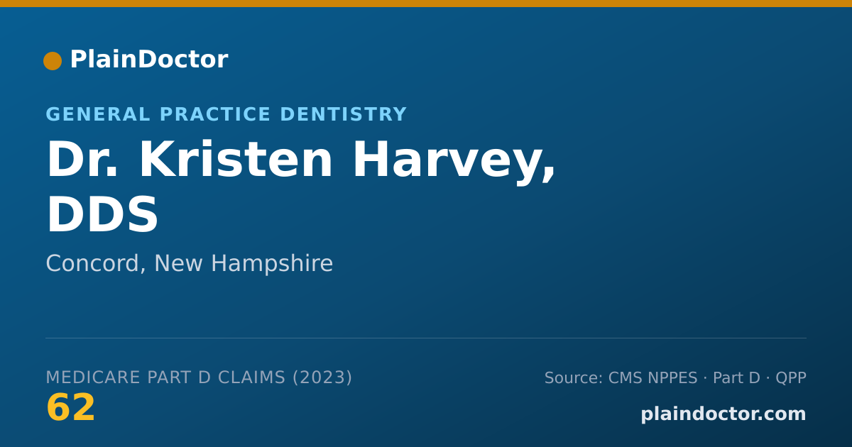 Shareable card for Kristen Harvey, DDS - General Practice Dentistry, Concord, NH