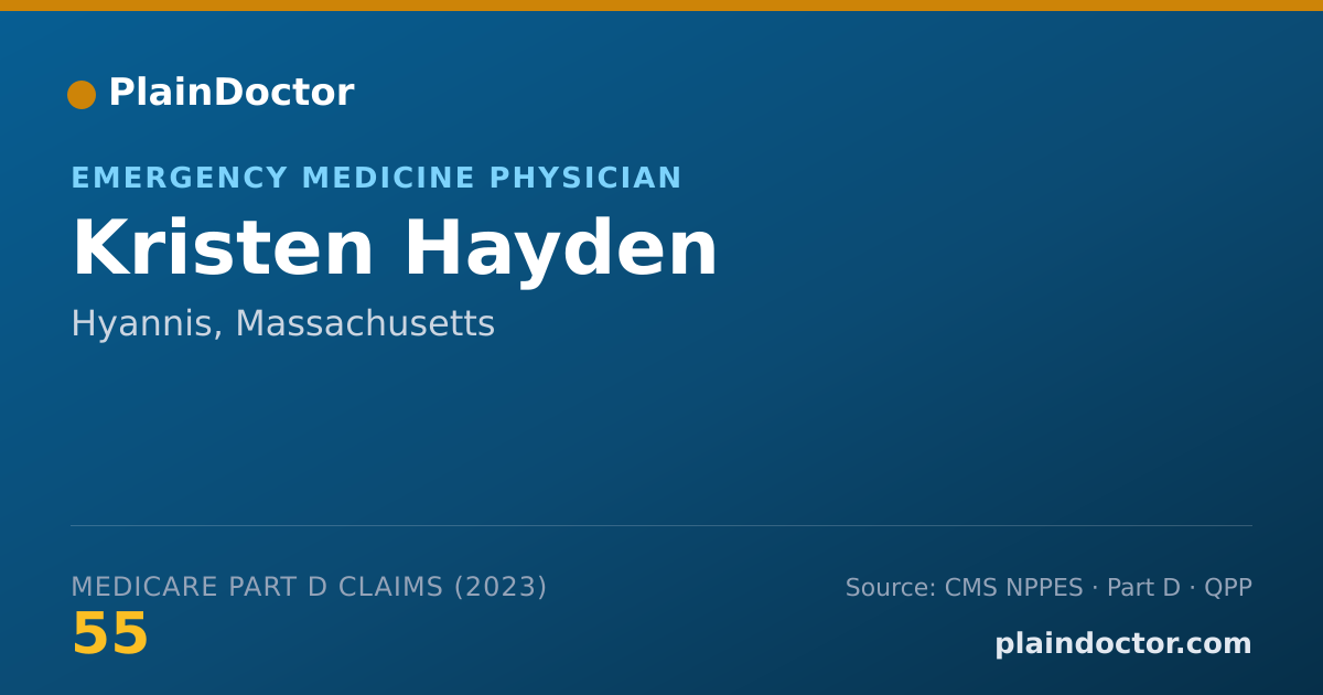 Shareable card for Kristen Hayden - Emergency Medicine Physician, Hyannis, MA