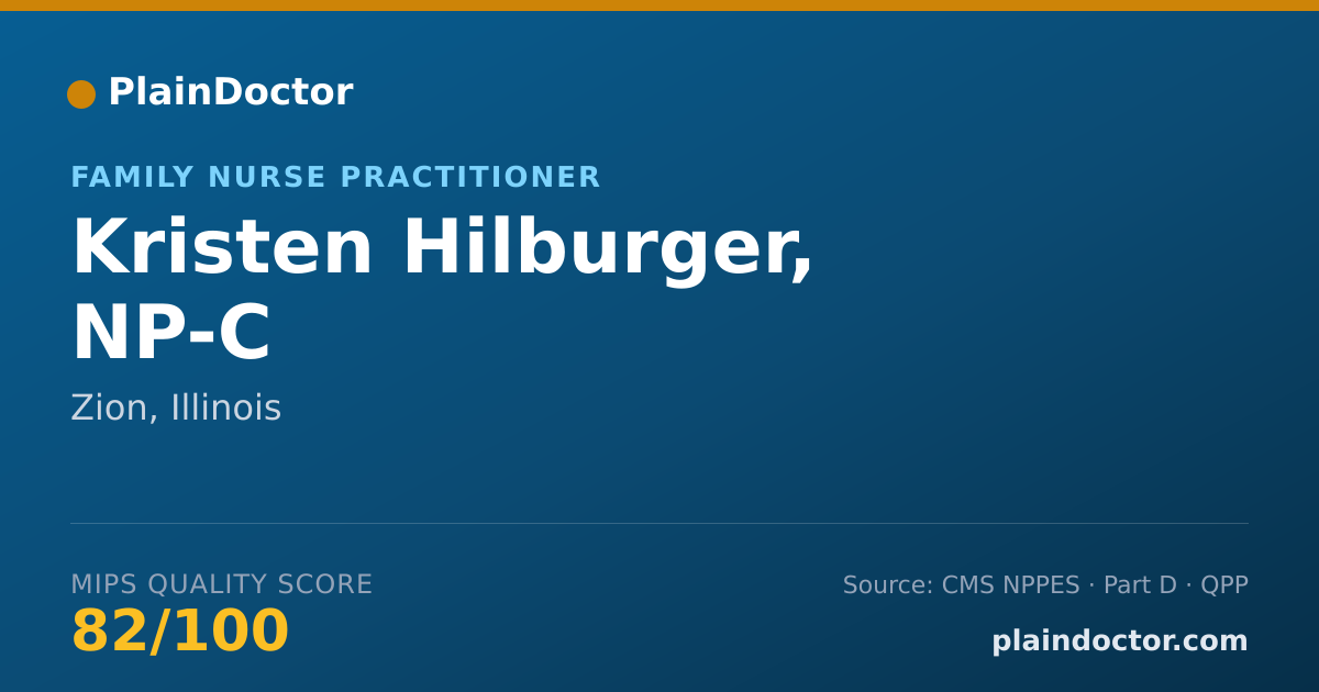 Shareable card for Kristen Hilburger, NP-C - Family Nurse Practitioner, Zion, IL