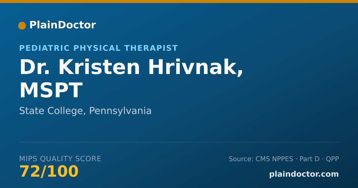 Shareable card for Kristen Hrivnak, MSPT - Pediatric Physical Therapist, State College, PA