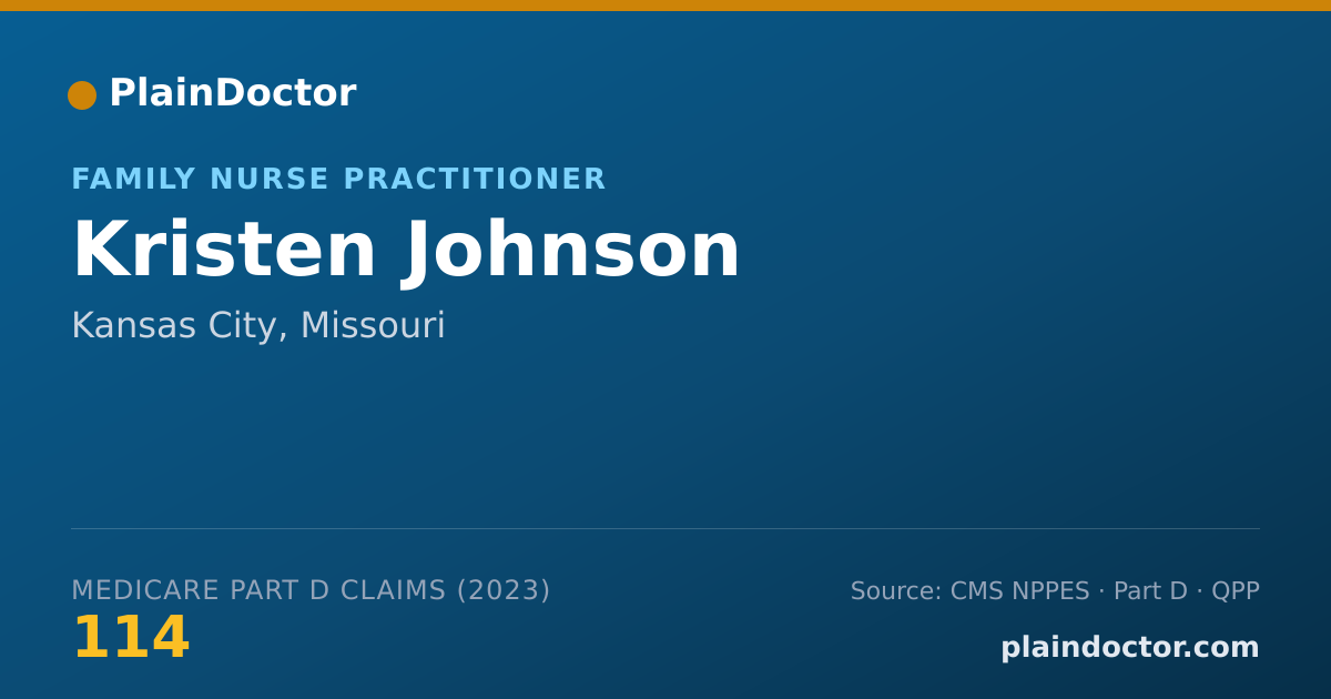 Shareable card for Kristen Johnson - Family Nurse Practitioner, Kansas City, MO