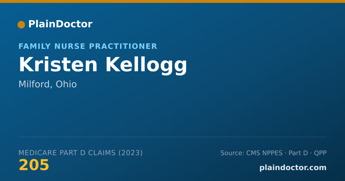 Shareable card for Kristen Kellogg - Family Nurse Practitioner, Milford, OH