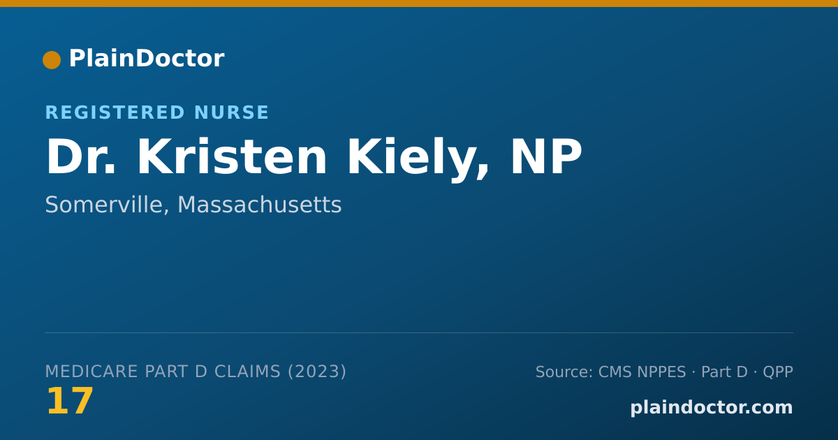 Shareable card for Kristen Kiely, NP - Registered Nurse, Somerville, MA