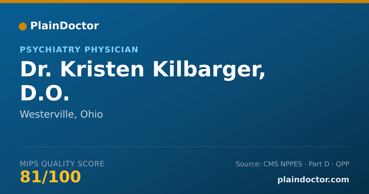 Shareable card for Kristen Kilbarger, D.O. - Psychiatry Physician, Westerville, OH