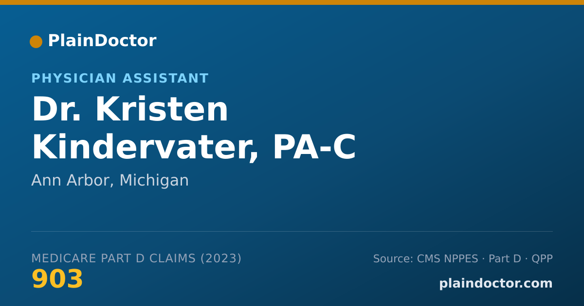 Shareable card for Kristen Kindervater, PA-C - Physician Assistant, Ann Arbor, MI