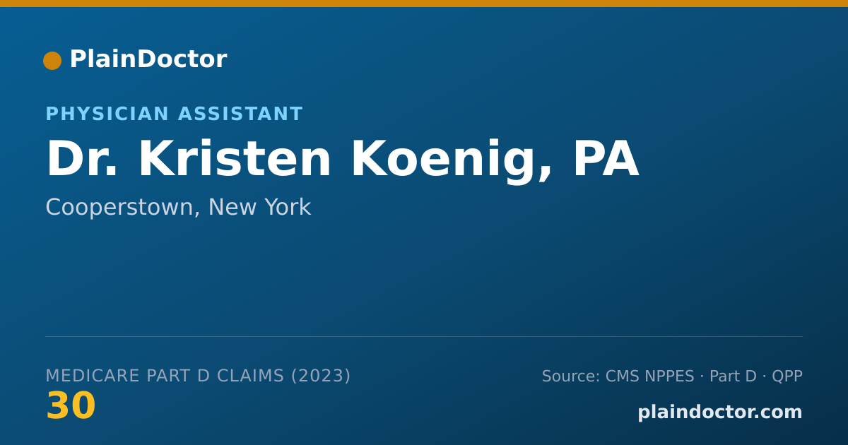 Shareable card for Kristen Koenig, PA - Physician Assistant, Cooperstown, NY