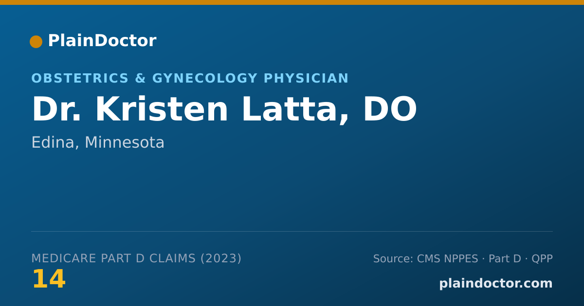 Shareable card for Kristen Latta, DO - Obstetrics & Gynecology Physician, Edina, MN