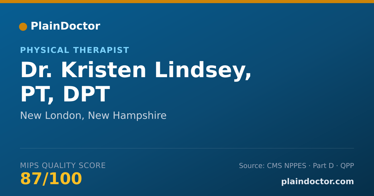 Shareable card for Kristen Lindsey, PT, DPT - Physical Therapist, New London, NH
