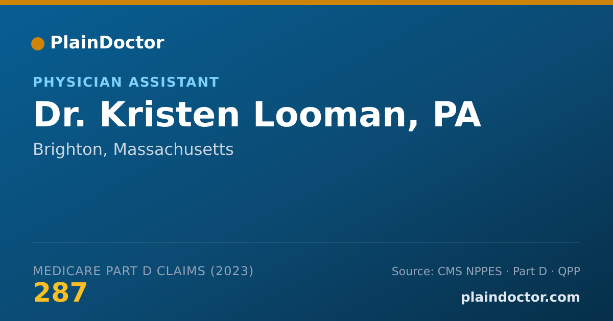 Shareable card for Kristen Looman, PA - Physician Assistant, Brighton, MA