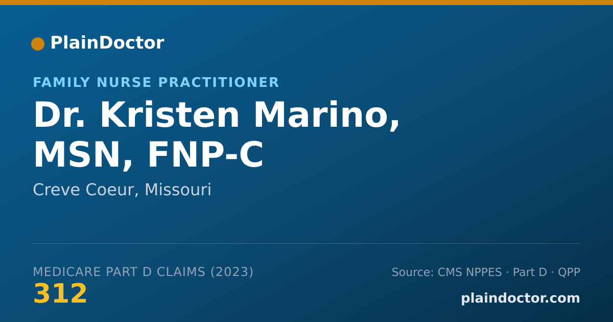 Shareable card for Kristen Marino, MSN, FNP-C - Family Nurse Practitioner, Creve Coeur, MO
