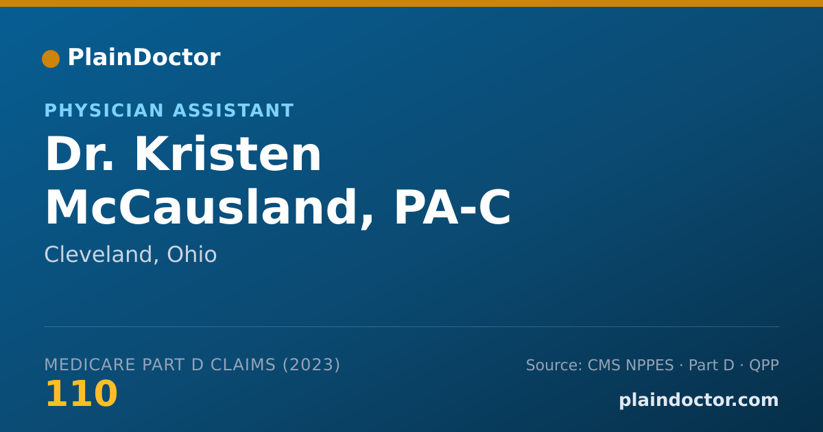 Shareable card for Kristen McCausland, PA-C - Physician Assistant, Cleveland, OH