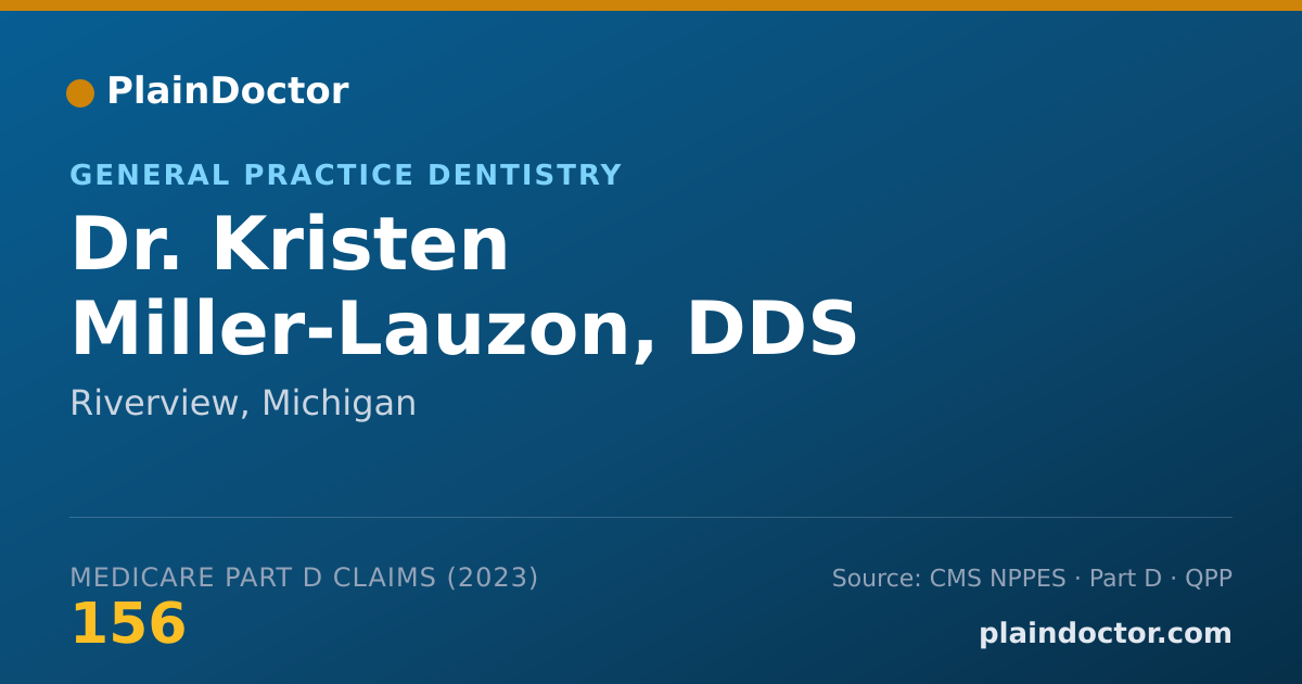 Shareable card for Kristen Miller-Lauzon, DDS - General Practice Dentistry, Riverview, MI