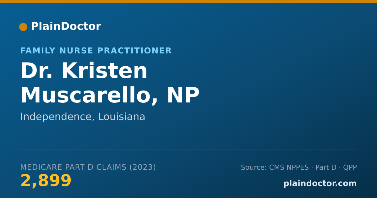 Shareable card for Kristen Muscarello, NP - Family Nurse Practitioner, Independence, LA