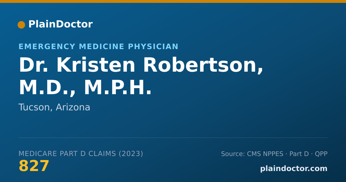 Shareable card for Kristen Robertson, M.D., M.P.H. - Emergency Medicine Physician, Tucson, AZ