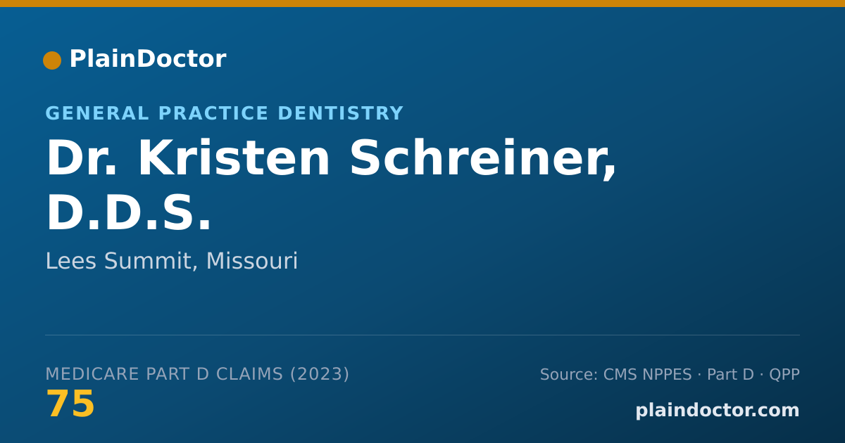 Shareable card for Kristen Schreiner, D.D.S. - General Practice Dentistry, Lees Summit, MO