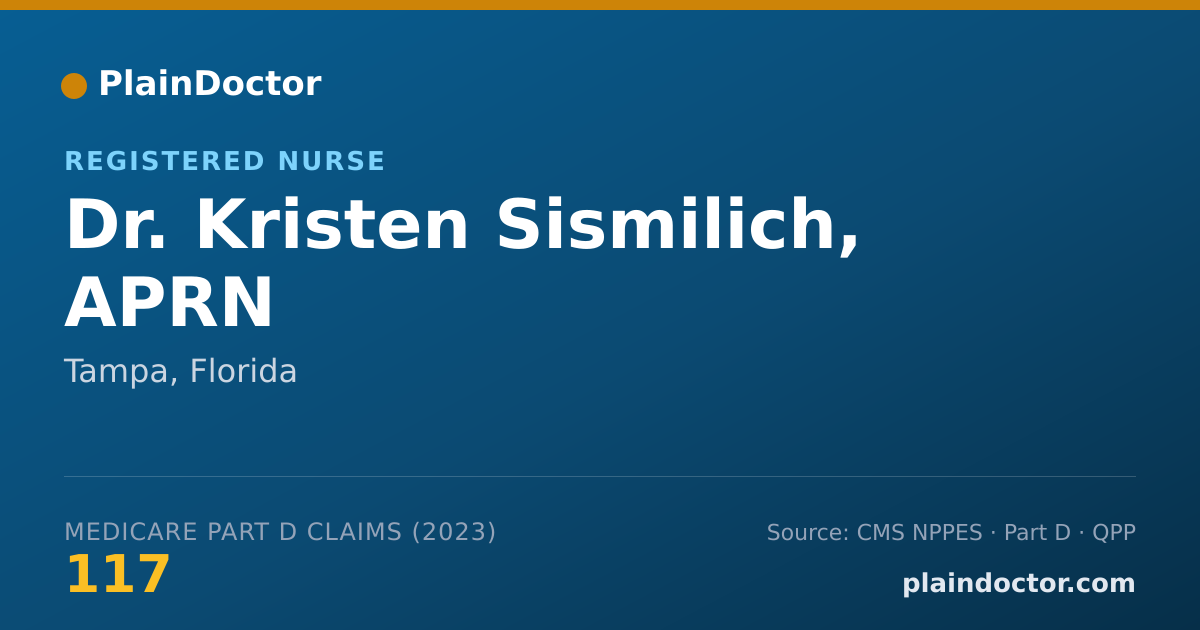 Shareable card for Kristen Sismilich, APRN - Registered Nurse, Tampa, FL
